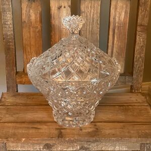 Cut Glass Lidded Candy Dish